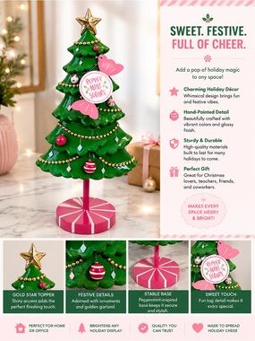Peppermint Square Decorative Christmas Tree